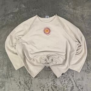 Mens Vintage 90s Crazy Shirts Hawaii embroidered sun Long Sleeve Size M